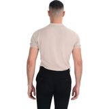Cengiz Inler Desenli Merserize Polo Yaka Erkek Triko T-Shirt - 2XL - Vizon