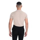 Cengiz İnler Desenli Merserize Polo Yaka Erkek Triko T-shirt VİZON XL