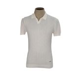 Cengiz İnler Desenli Merserize Polo Yaka Erkek Triko T-shirt