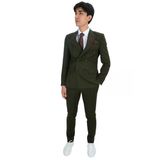 Cengiz Inler Dik Nokta Cizgili Kruvaze Slim Fit Erkek Takim Elbise