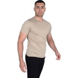 Cengiz İnler Erkek O Yaka Floş T-Shirt - Bej