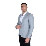 Cengiz Inler Erkek Pamuk Keten Ceket Mavi 46