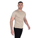 Cengiz İnler Erkek Sıfır Yaka Floş T-SHIRT BEJ 3XL