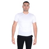 Cengiz İnler Erkek Sıfır Yaka Floş T-SHIRT BEYAZ 3XL