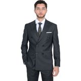 Cengiz İnler Keal Deseneli Erkek Kruvaze Takım Elbise GRİ 48