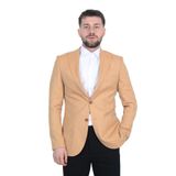 Cengiz Inler Kendinden Desenli Kirlangic Yaka Torba Cepli Slim Fit Erkek Ceket
