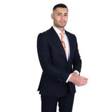 Cengiz İnler Kırlangıç Yaka Lycra Slim Fit Spor Erkek Ceket LACİVERT 48