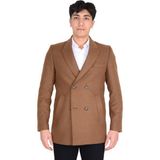 Cengiz İnler Kısa Kruvaze Erkek Kaşe Kaban CAMEL 46
