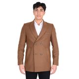 Cengiz İnler Kısa Kruvaze Erkek Kaşe Kaban CAMEL 48