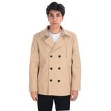 Cengiz İnler Kısa Kruvaze Erkek Kaşe Kaban CAMEL 56