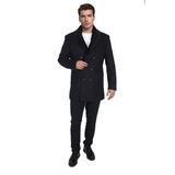 Cengiz İnler Oksit Piero Erkek Deri Kaban Extra Slim Fit Polarlı Uzun Kol Düz Desen - Siyah - 56