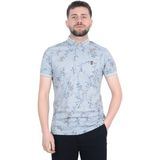 Cengiz Inler Sarmaşık Desenli Erkek Polo Yaka T-Shirt - 2XL - Gri