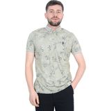 Cengiz Inler Sarmaşık Desenli Erkek Polo Yaka T-Shirt - Açık Yeşil