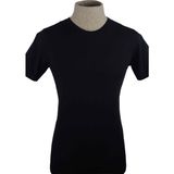 Cengiz İnler Sıfır Yaka Düz Slim Erkek T-Shirt - Siyah