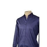 Cengiz İnler Standart Yaka Çiçek Damla Desen Slim Fit Erkek Pamuk Gömlek