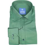 Cengiz İnler Standart Yaka Düz Slim Fit Erkek Pamuk Gömlek - Yeşil
