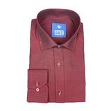 Cengiz İnler Standart Yaka Küçük Çarpı Armür Desen Slim Fit Erkek Pamuk Gömlek