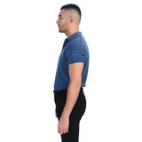Cengiz İnler Yarım Fermuarlı Merserize Erkek Triko T-shirt PARLEMENT MAVİ XL