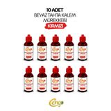 Cengo 10 Adet Tahta Kalemi Mürekkebi 100 Ml - Kırmızı