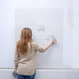Cengo 100x120 cm Kareli Statik Akıllı Kağıt Tahta - Silgili Tahta Kalemi Hediyeli