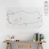 Cengo 48X110 Dilsiz Türkiye Haritası Statik Kağıt 48x110 cm Karton Malzeme ile Üretilmiştir