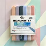 Cengo 6 lı Kare Tip Highlighter Fosforlu Kalem CREAM SERİSİ