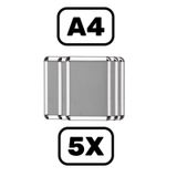 Cengo Alüminyum A4 Rondo Açılır Kapanır Çerçeve 21x30 5 Li Paket 21 x 30 CM