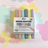 Cengo Kare Tip 6 lı Highlighter Fosforlu Kalem MORANDİ SERİSİ