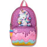 Cennec 5003 (Dondurma Yiyen Unicorn - Mor Pembe - Kız Çocuk) Okul Çantası - Mor - Pembe