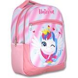 Cennec Üç Gözlü Pembe Renkli Sevimli Unicorn Kız Çocuk İlkokul - Pembe Renkli Unicorn Okul Çantası
