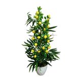 Cennet Home Limon Ağacı 70 cm Beyaz Saksıda Yoğun Yapraklı Yapay Ağaç