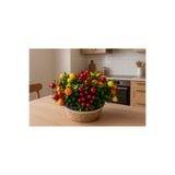 Cennet Home Turfanda Meyve Sepeti Yapay Limon Nar Kokina Mandalina Kiraz Aranjmanı