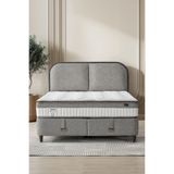 Cennet Yatak Aura Çift Kişilik Yatak Baza Başlık 3’lü Set Full Konfor Paketi 150x200 cm Antrasit