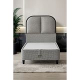 Cennet Yatak Aura Model Tek Kişilik Baza ve Başlık Seti Minimal Tasarım Akıllı Depolama 2’li Set 90x190 cm Antrasit