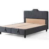 Cennet Yatak Menekşe Çift Kişilik Depolamalı Sandıklı Baza ve Başlık 2’li Set - Siyah - 150 x 200 cm