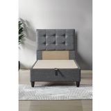 Cennet Yatak Mimoza Tek Kişilik Sandıklı Baza ve Başlık Seti 2’li Set - Antrasit - 90 x 190 cm
