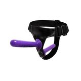 Censan Mor Double Dong Titreşimli Belden Bağlamalı Çift Taraflı Bisex Dildo Vibratör - C-7675