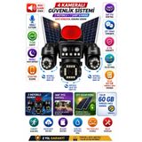 CENTECH AVENİR 4 Kameralı | 3 Motorlu PTZ + 1 Sabit Kamera | Solar | Telefon Kontrol TURKCEL DATA HATTI 60 GB YANINDA