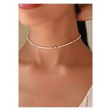centello&co pırıltı'nın yeni adıyla beraberliğe Beyaz Mini Boncuk İncili Trend Zarif Pinterest Choker Tasma Kolye Bir Adet