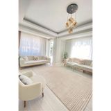 CENTER AVM Bej Halı Salon Halısı 6m2 200x300 Salon Halısı Makinede Yıkanabilir Kaymaz Taban Saçaksız Halı