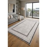 CENTER AVM Gri Halı 4m2 160x230 Salon Halısı Makinede Yıkanabilir Kaymaz Taban Halı