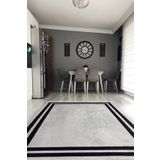 CENTER AVM Gri Halı Makinede Yıkanabilir Kaymaz Taban Halı Leke Tutmaz Mutfak Halısı