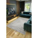 CENTER AVM Gri Halı Salon Halısı Makinede Yıkanabilir Kaymaz Taban Halı