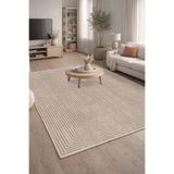 CENTER AVM Kahverengi Halı 6m2 200x300 Salon Halısı Makinede Yıkanabilir Kaymaz Taban Saçaksız Halı