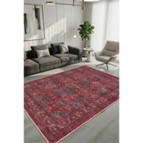 CENTER AVM Kırmızı Halı Salon Halısı Makinede Yıkanabilir Halı Kaymaz Taban Halı