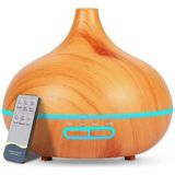 Centerstore Premium Kalite 550 ml Hava Nemlendirici Aromatik Oda Kokusu Difüzörü 7 Farklı Işıklı Buhar Makinesi - Açık Kahverengi