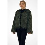 Centilmen Bdk Yumuşak Dokulu Uzun Tüylü Mont 2662-26K - Yeşil