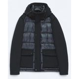 Centilmen Regular Fit Kapüşonlu Casual Dokuma Mont MNT-854-26K - Siyah
