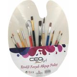 Ceo Art CEO-SN0023 Ahşap Palet + Sentetik Fırça Seti 12'li