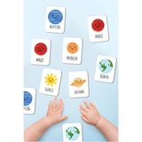 Ceo Design Zeka Kartları Eşleştirme Oyunu 0-24 Aylık Bebekler Için Gezegenler Ahşap Eğitici Puzzle Oyun